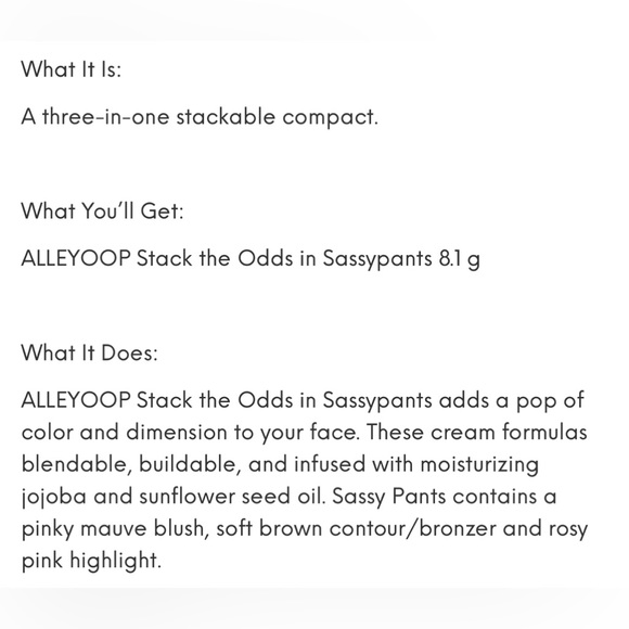 ✨🆕BNIB!AlleyOop Stack The Odds 3-in-1 Face Makeup in shade “Sassy Pants”!💋🎨✨ - Picture 10 of 16